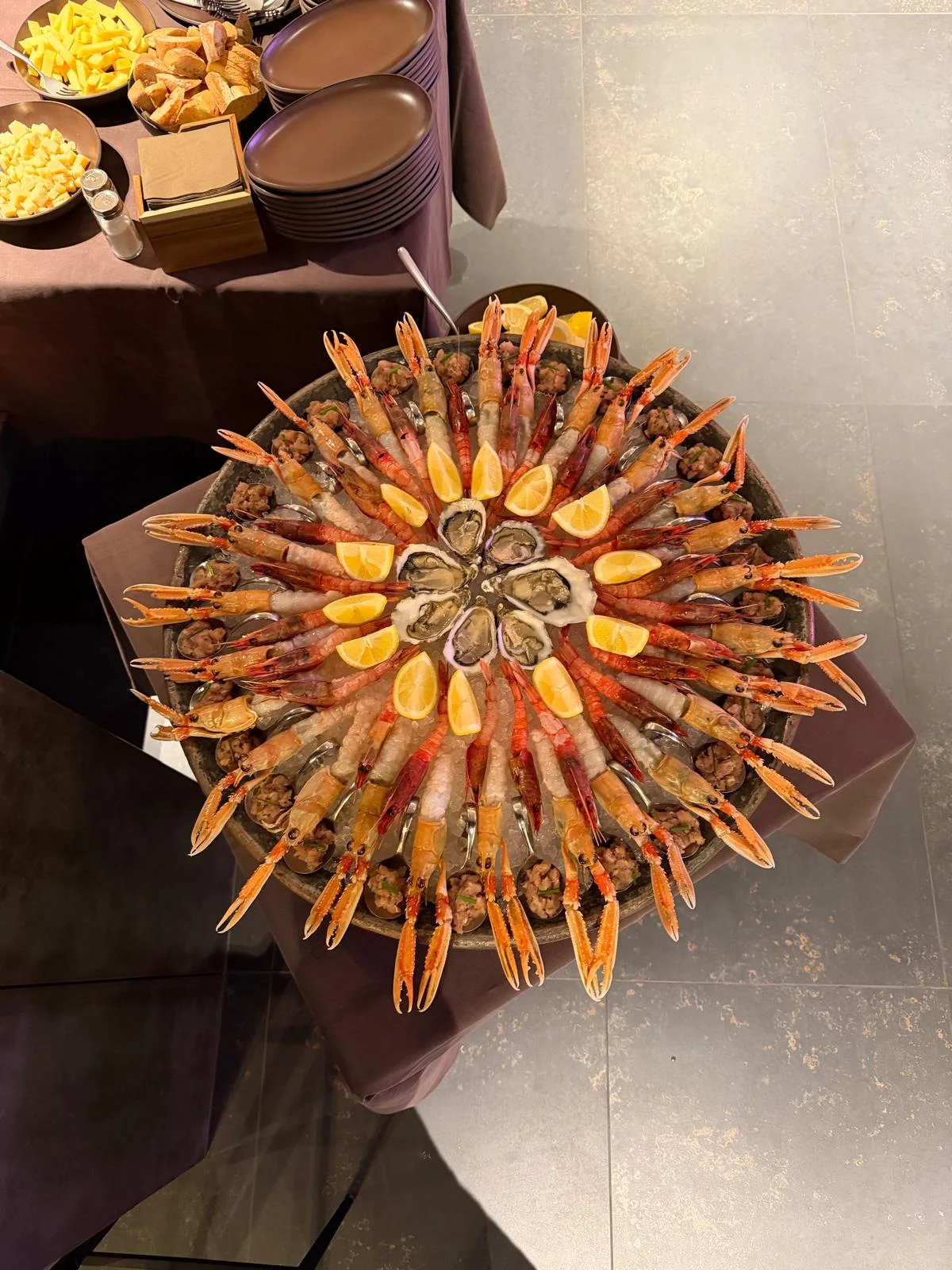 Plateau di gamberi e scampi